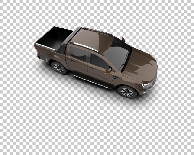 La camioneta aislada en el fondo de la ilustración de renderización 3D