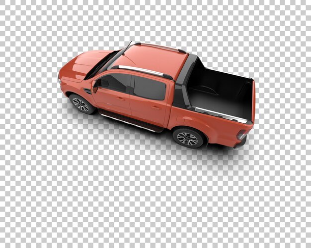 La camioneta aislada en el fondo de la ilustración de renderización 3D