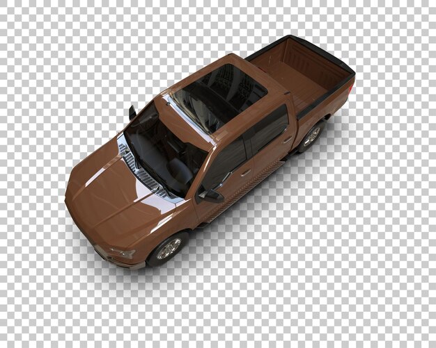 La camioneta aislada en el fondo de la ilustración de renderización 3D