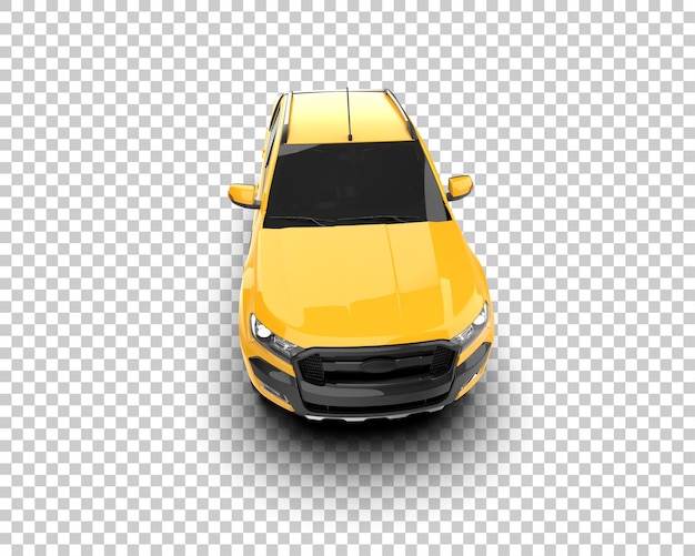 La camioneta aislada en el fondo de la ilustración de renderización 3D