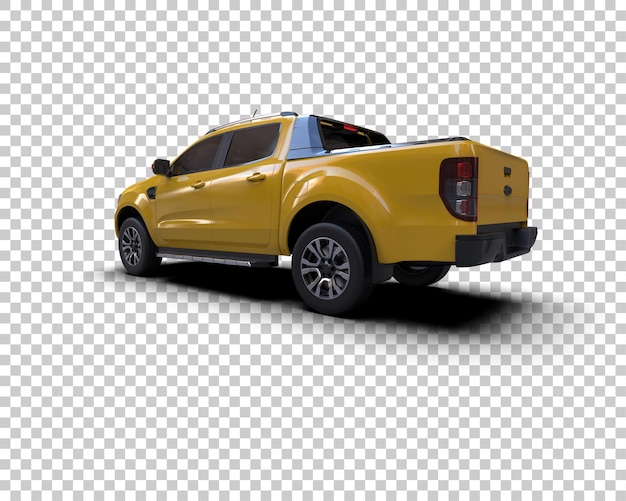 La camioneta aislada en el fondo de la ilustración de renderización 3D