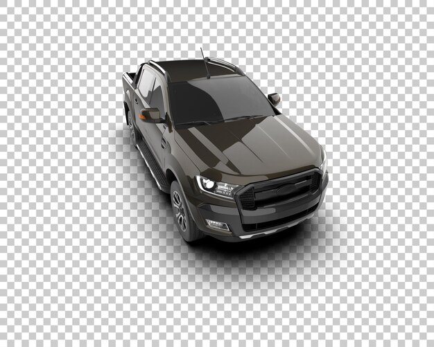 La camioneta aislada en el fondo de la ilustración de renderización 3D