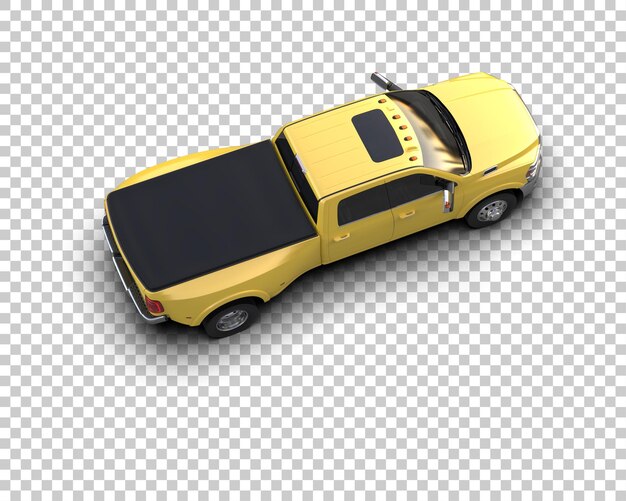 La camioneta aislada en el fondo de la ilustración de renderización 3D