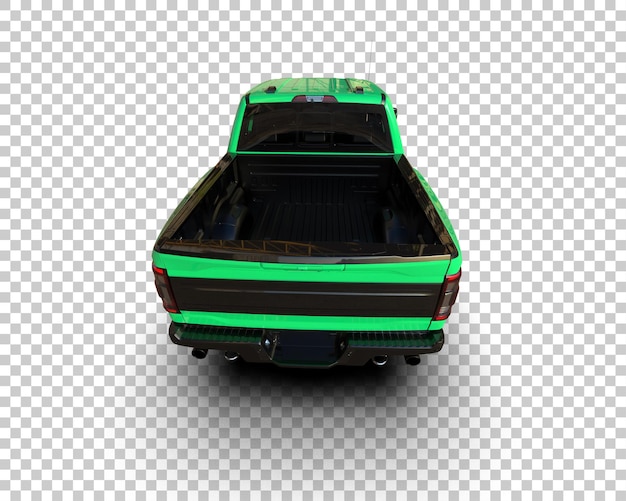 La camioneta aislada en el fondo de la ilustración de renderización 3D