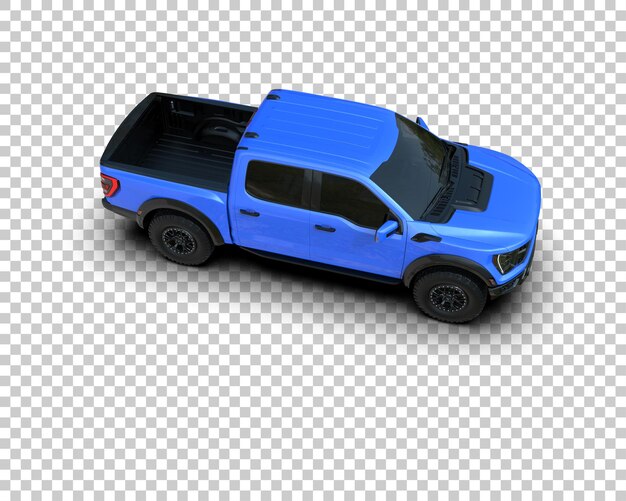 La camioneta aislada en el fondo de la ilustración de renderización 3D