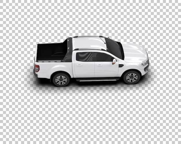 La camioneta aislada en el fondo de la ilustración de renderización 3D