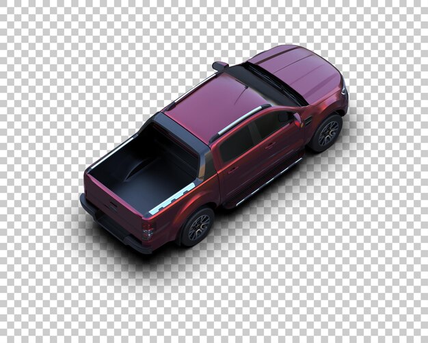 La camioneta aislada en el fondo de la ilustración de renderización 3D