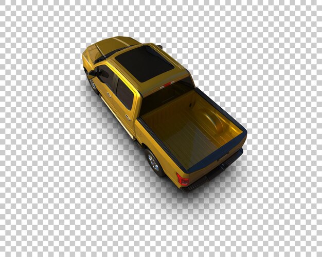La camioneta aislada en el fondo de la ilustración de renderización 3D