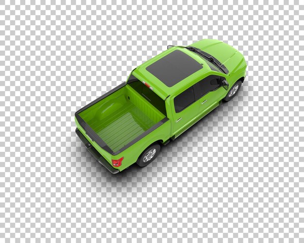 La camioneta aislada en el fondo de la ilustración de renderización 3D