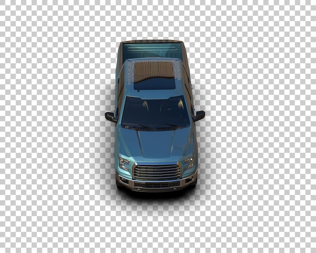 La camioneta aislada en el fondo de la ilustración de renderización 3D