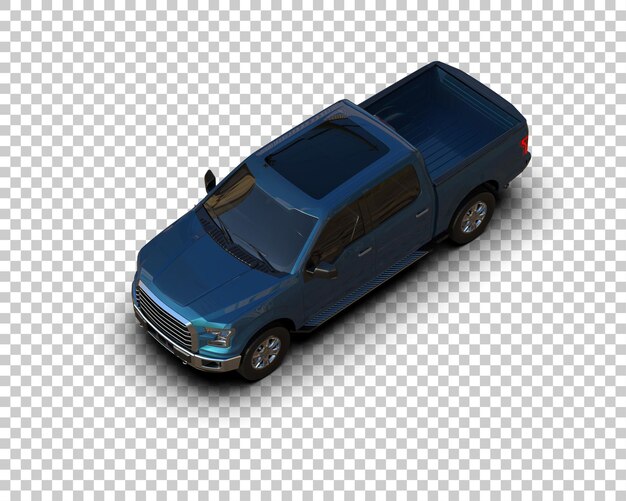 La camioneta aislada en el fondo de la ilustración de renderización 3D