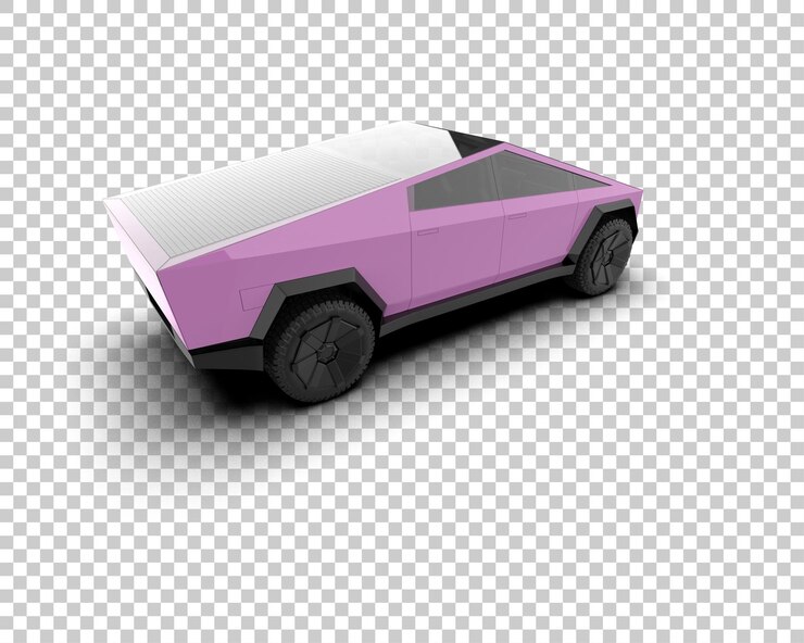PSD la camioneta aislada en el fondo de la ilustración de renderización 3d