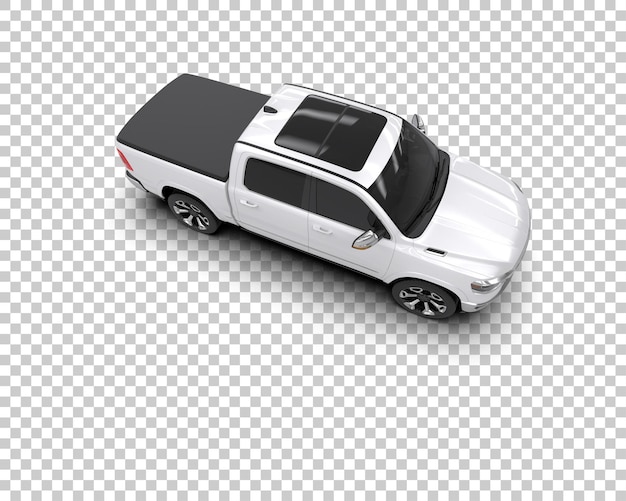 La camioneta aislada en el fondo de la ilustración de renderización 3D