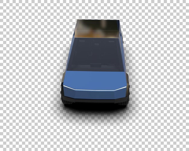 La camioneta aislada en el fondo de la ilustración de renderización 3D