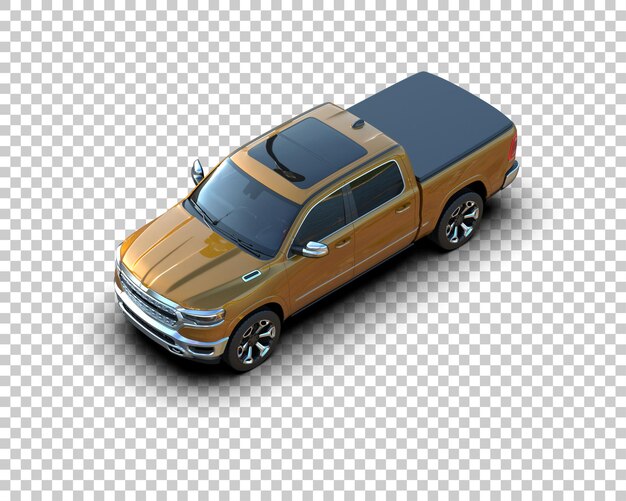 La camioneta aislada en el fondo de la ilustración de renderización 3D