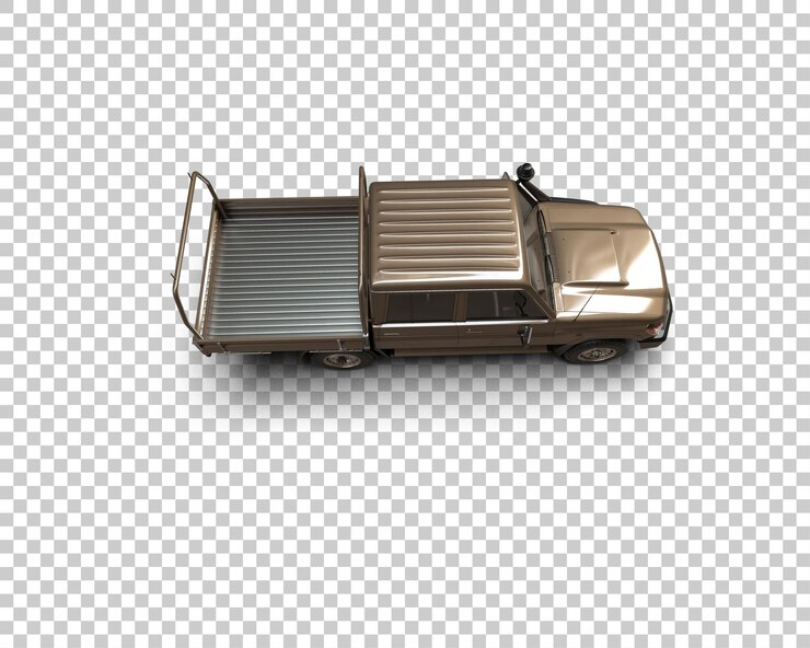 PSD la camioneta aislada en el fondo de la ilustración de renderización 3d