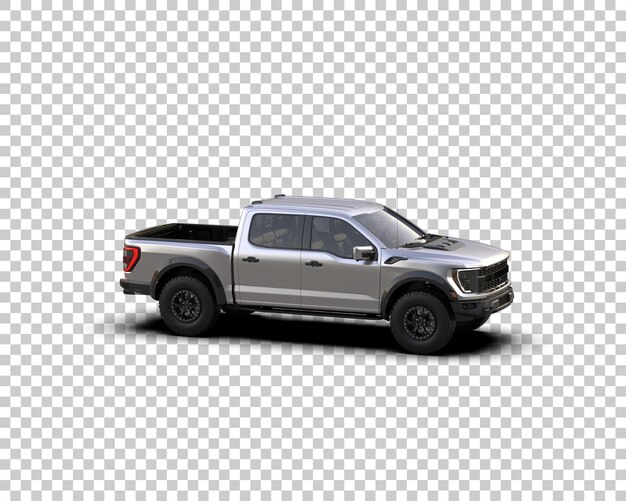 La camioneta aislada en el fondo de la ilustración de renderización 3D