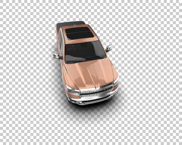 La camioneta aislada en el fondo de la ilustración de renderización 3D