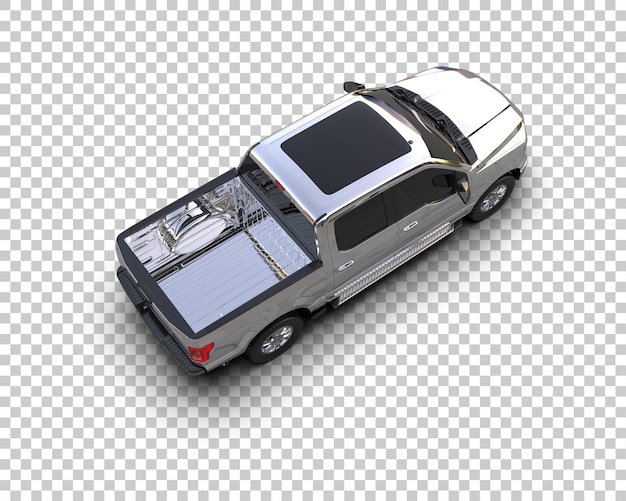 La camioneta aislada en el fondo de la ilustración de renderización 3D