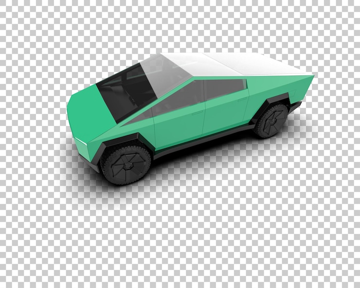 PSD la camioneta aislada en el fondo de la ilustración de renderización 3d