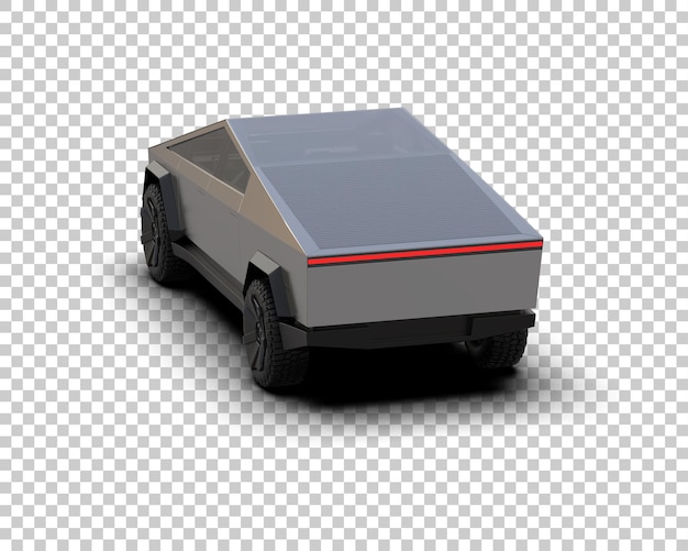La camioneta aislada en el fondo de la ilustración de renderización 3D