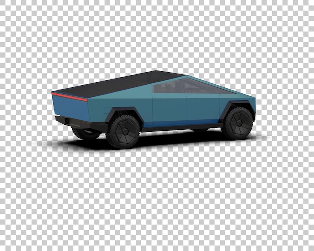 La camioneta aislada en el fondo de la ilustración de renderización 3D