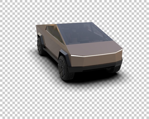 La camioneta aislada en el fondo de la ilustración de renderización 3D