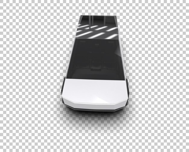 La camioneta aislada en el fondo de la ilustración de renderización 3D