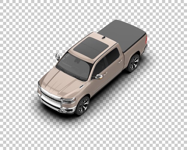 La camioneta aislada en el fondo de la ilustración de renderización 3D