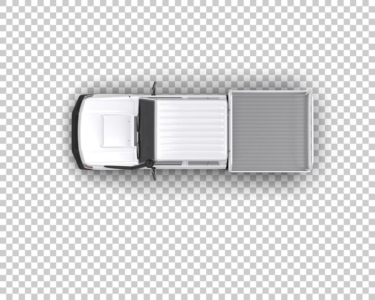 PSD la camioneta aislada en el fondo de la ilustración de renderización 3d