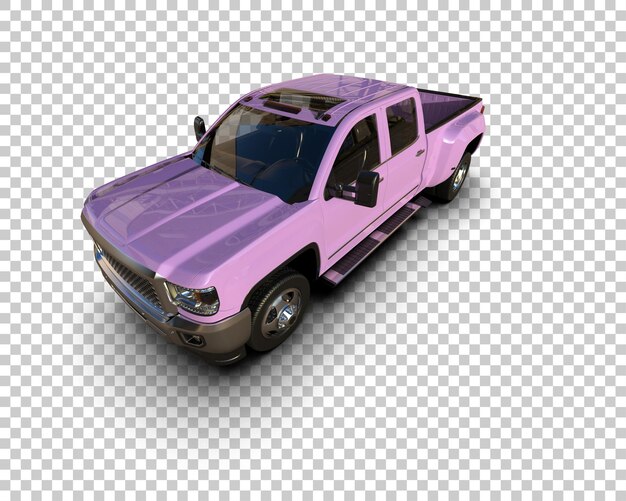 La camioneta aislada en el fondo de la ilustración de renderización 3D