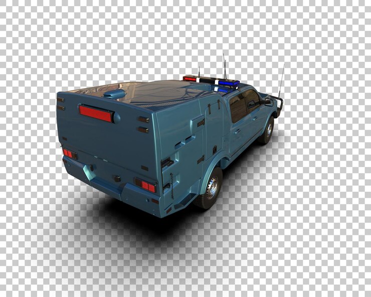 PSD la camioneta aislada en el fondo de la ilustración de renderización 3d
