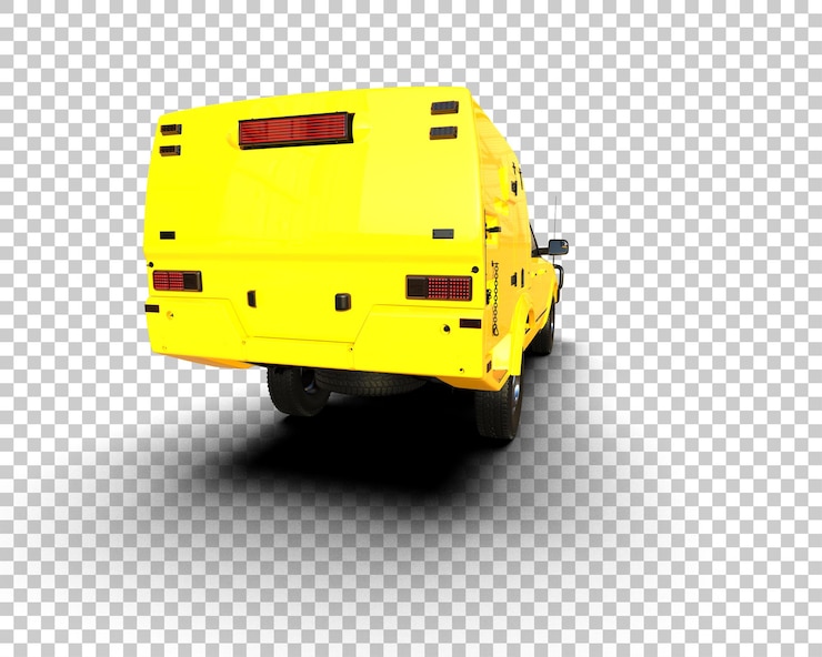 PSD la camioneta aislada en el fondo de la ilustración de renderización 3d