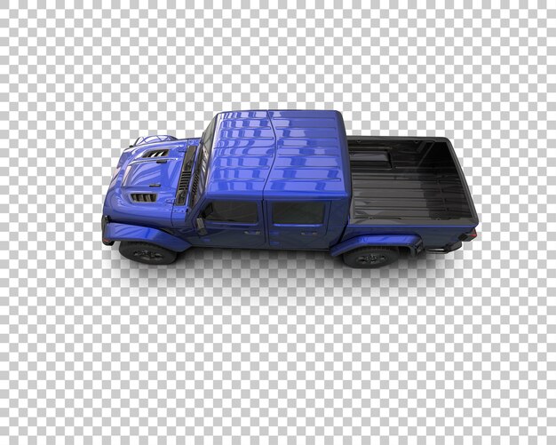 La camioneta aislada en el fondo de la ilustración de renderización 3D