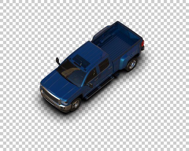La camioneta aislada en el fondo de la ilustración de renderización 3D