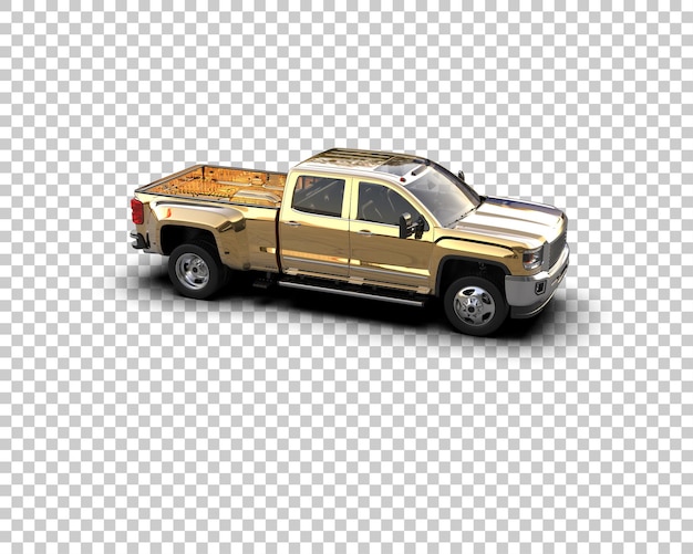 La camioneta aislada en el fondo de la ilustración de renderización 3D