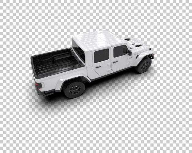 La camioneta aislada en el fondo de la ilustración de renderización 3D