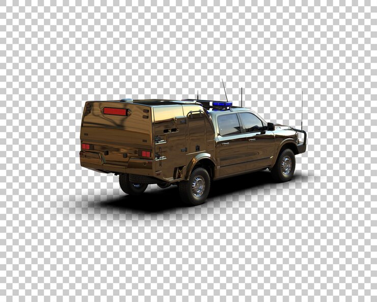 PSD la camioneta aislada en el fondo de la ilustración de renderización 3d