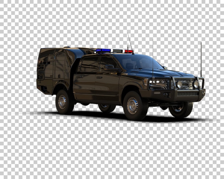 PSD la camioneta aislada en el fondo de la ilustración de renderización 3d