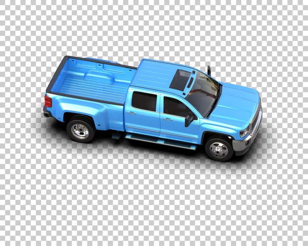 La camioneta aislada en el fondo de la ilustración de renderización 3D