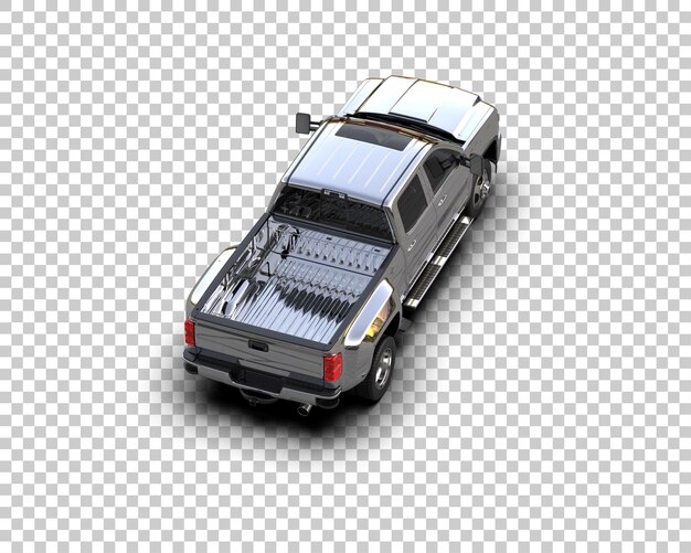 La camioneta aislada en el fondo de la ilustración de renderización 3D