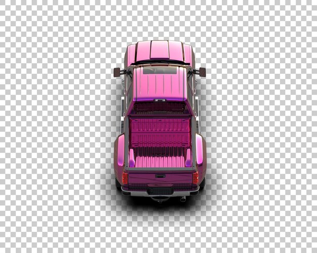 La camioneta aislada en el fondo de la ilustración de renderización 3D