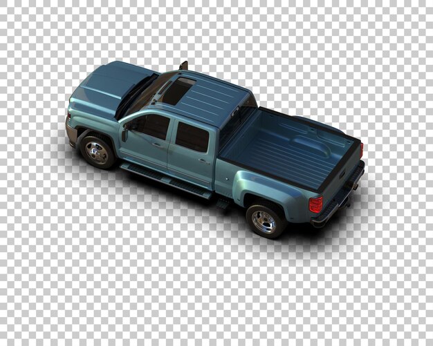 La camioneta aislada en el fondo de la ilustración de renderización 3D