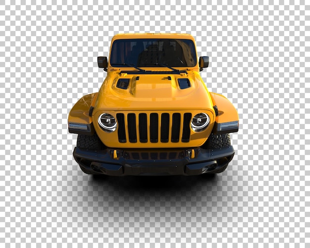 La camioneta aislada en el fondo de la ilustración de renderización 3D