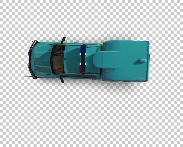 La camioneta aislada en el fondo de la ilustración de renderización 3D