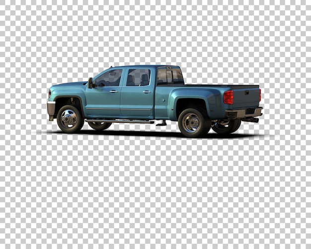 La camioneta aislada en el fondo de la ilustración de renderización 3D