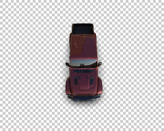 La camioneta aislada en el fondo de la ilustración de renderización 3D