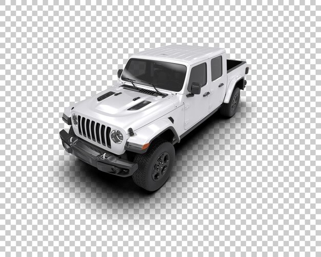 La camioneta aislada en el fondo de la ilustración de renderización 3D