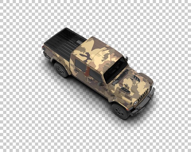 La camioneta aislada en el fondo de la ilustración de renderización 3D