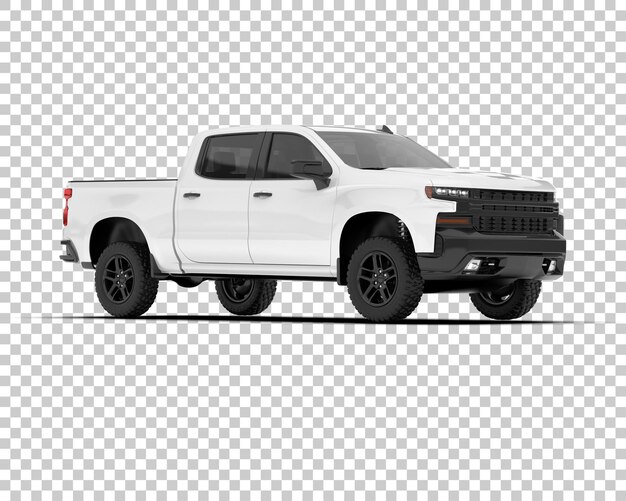 PSD camioneta blanca sobre fondo transparente ilustración de renderizado 3d